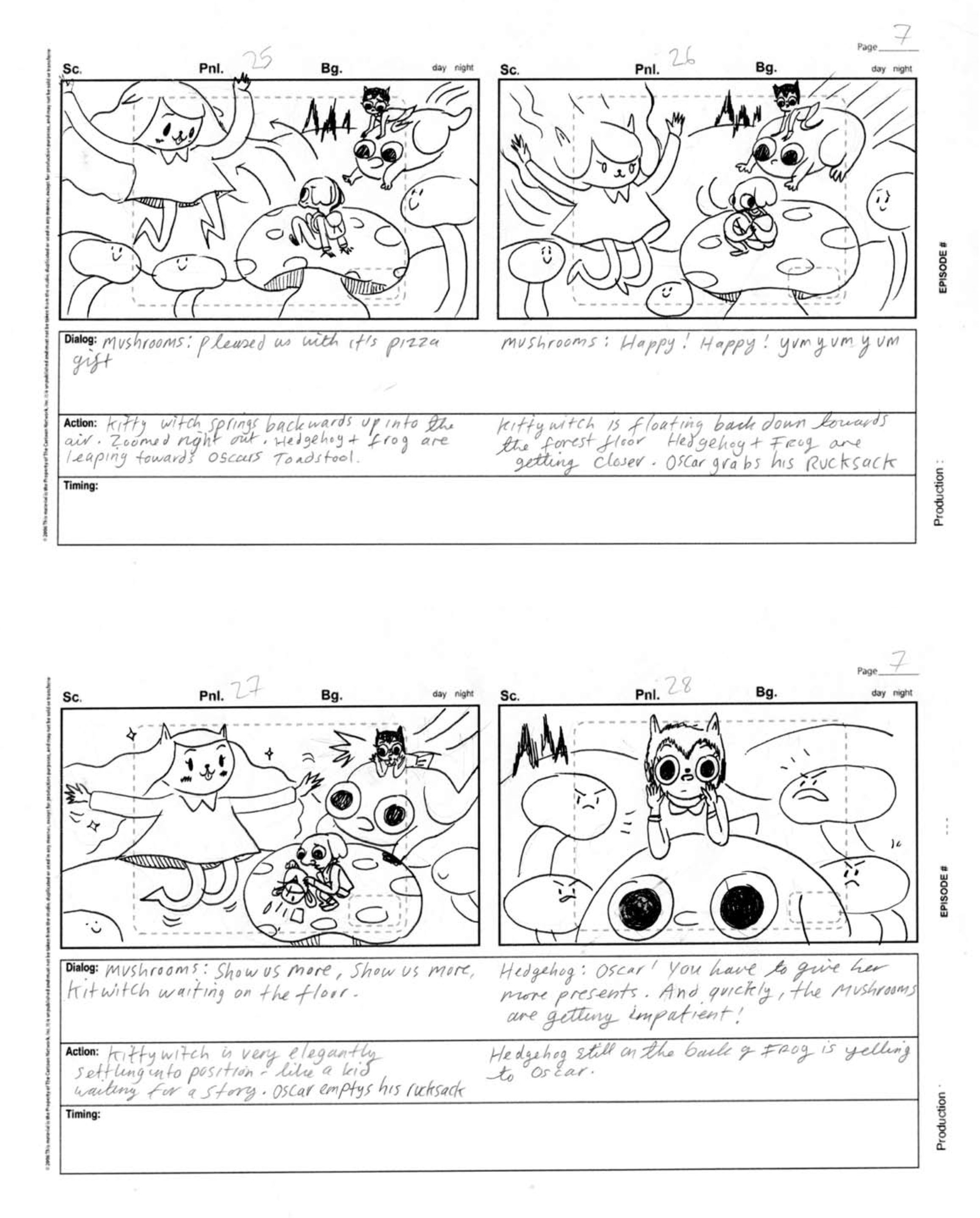 Summer Camp Island Storyboard Cartoon Network